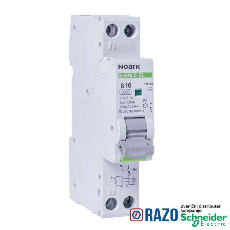 Elektronska kombinovana FID 1P+N B16A/30mA tip AC 