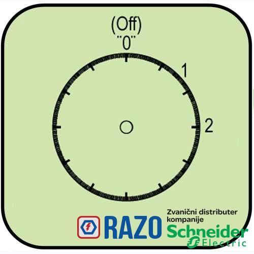 Grebenasti prekidač 3 položaja stepen sa nulom 0-1-2 16A 1-polni 