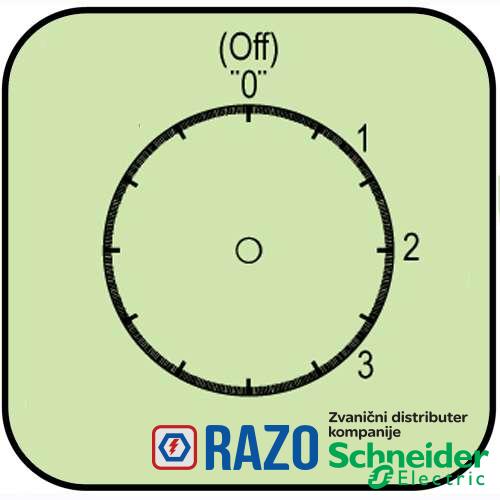 Grebenasti prekidač 4 položaja stepen sa nulom 0-1-2-3 16A 1-polni 