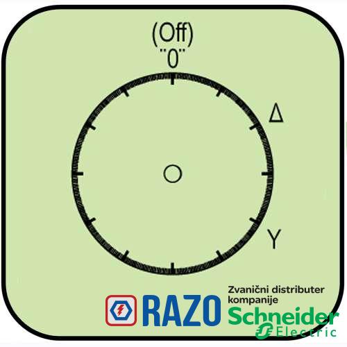 Grebenasti prekidač 3 položaja zvezda-trougao 40A 3-polni 