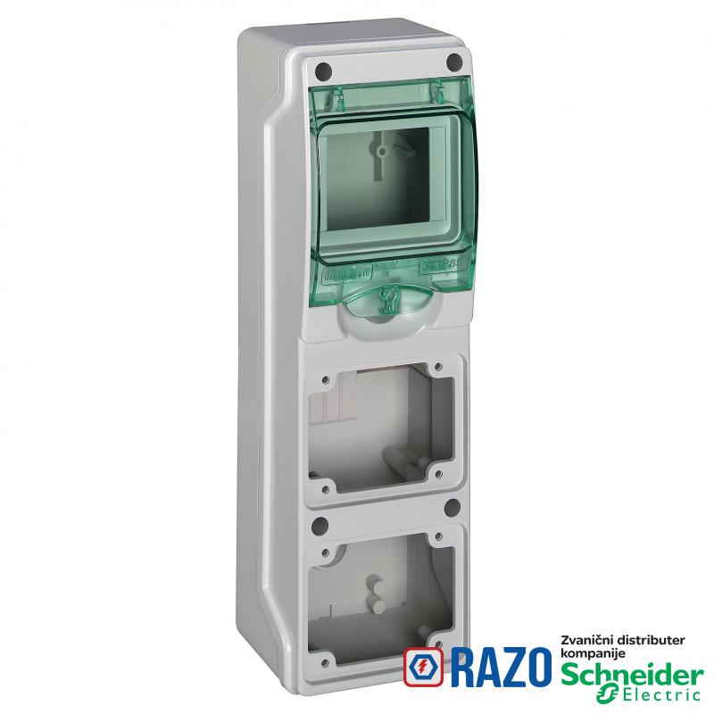 Kaedra - za utičnice- 2 otvora - 1 x 4 modula - 1 priključni blok 