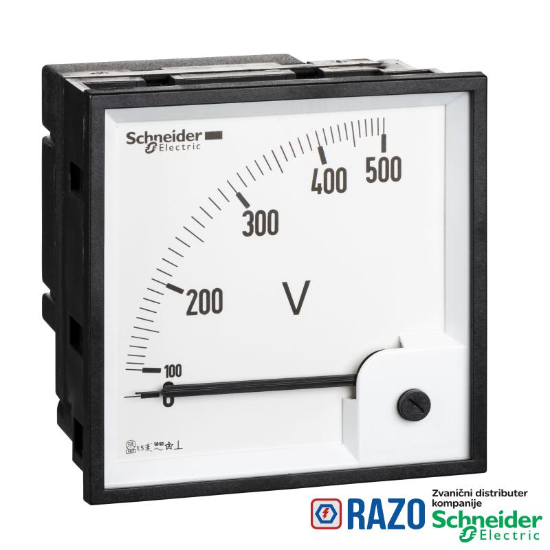 voltmetar VLT PowerLogic - 96 x 96 - feromagnetni - 0..500 V 