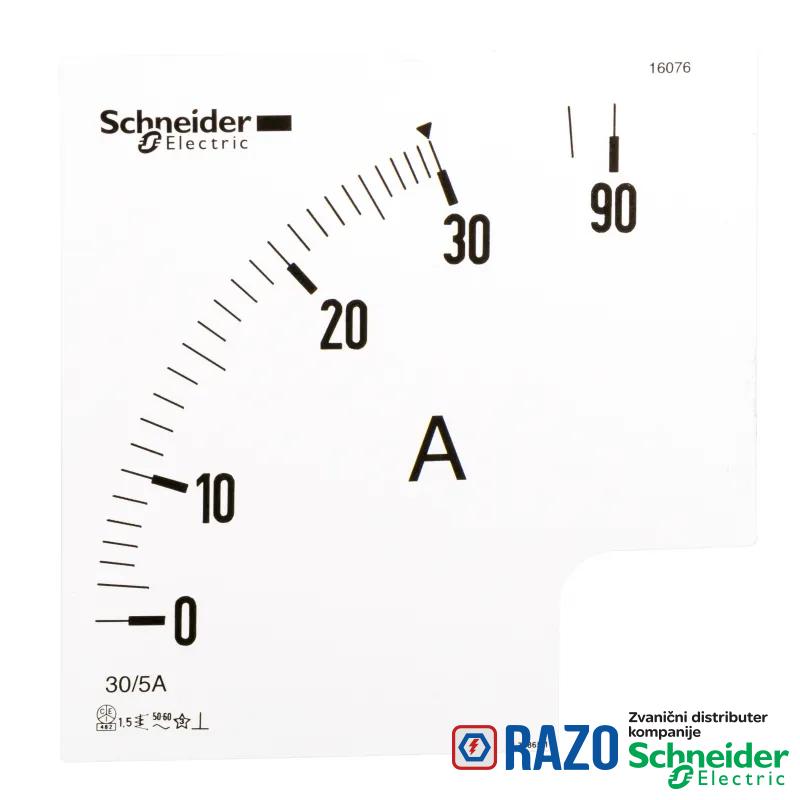 skala ampermetra PowerLogic - 3 In - prenosni odnos 200/5 A 