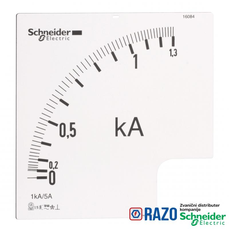 ampermetarska skala PowerLogic - 1.3 In - prenosni odnos 1000/5 A 