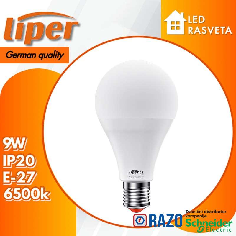 LED Sijalica E-27 9W 6500K 900lm 
