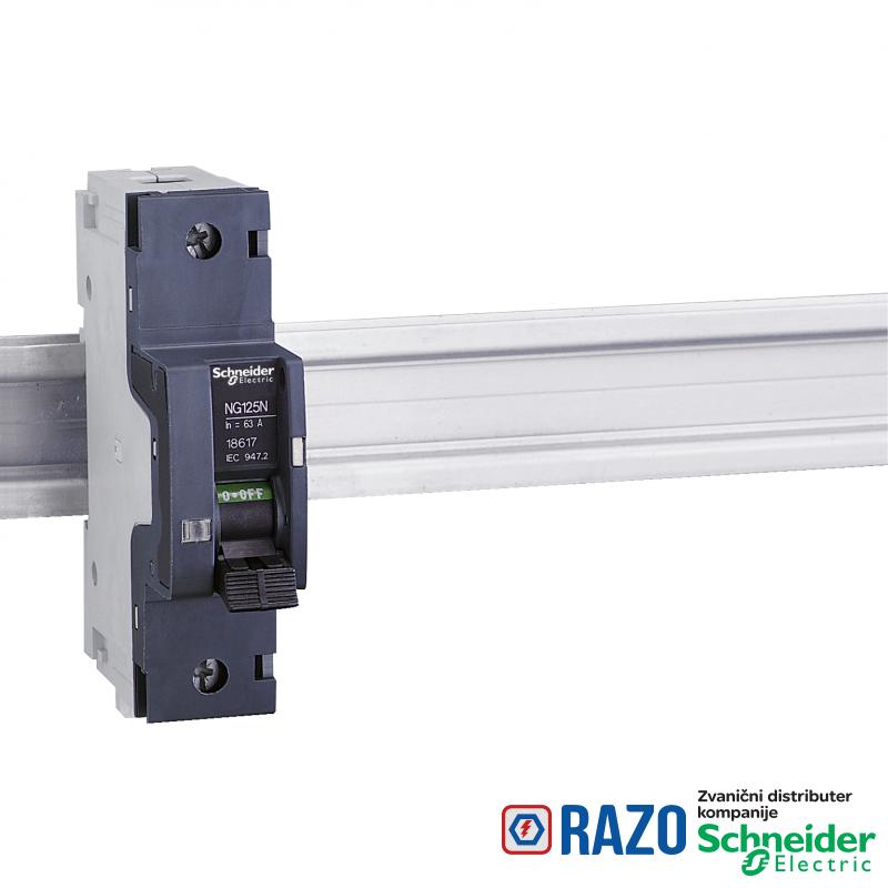 NG125 - prekidač - NG125N - 1P - 10A - C kriva 