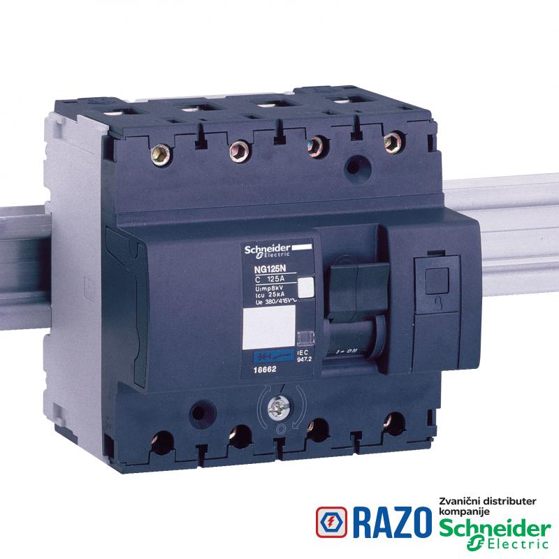NG125 - prekidač - NG125N - 4P - 10A - C kriva 