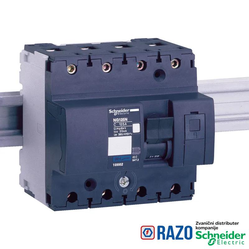 NG125 - prekidač - NG125L - 4P - 16A - C kriva 