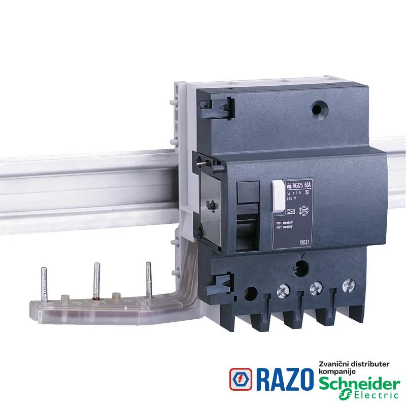 NG125 - dodatak diferencijalne zaštite - Vigi NG125 - 3P - 63A - 30mA 