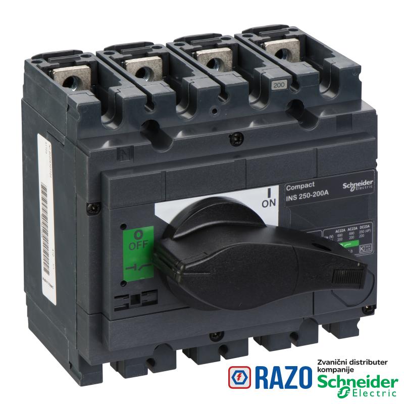 rastavljač Compact INS250 - 200 A - 4P 