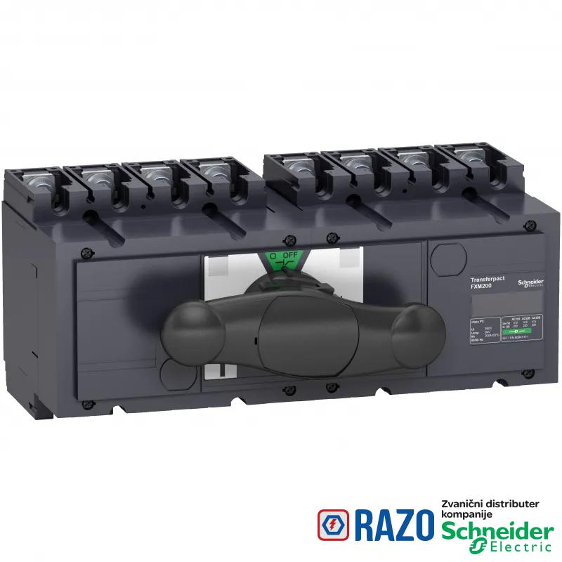 prekidač za ručni sistem za izmenu izvora napajanja INS250 - 4P - 200 A 