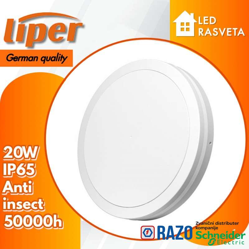 LED Plafonjera 20W CCT IP65 anti-insect 