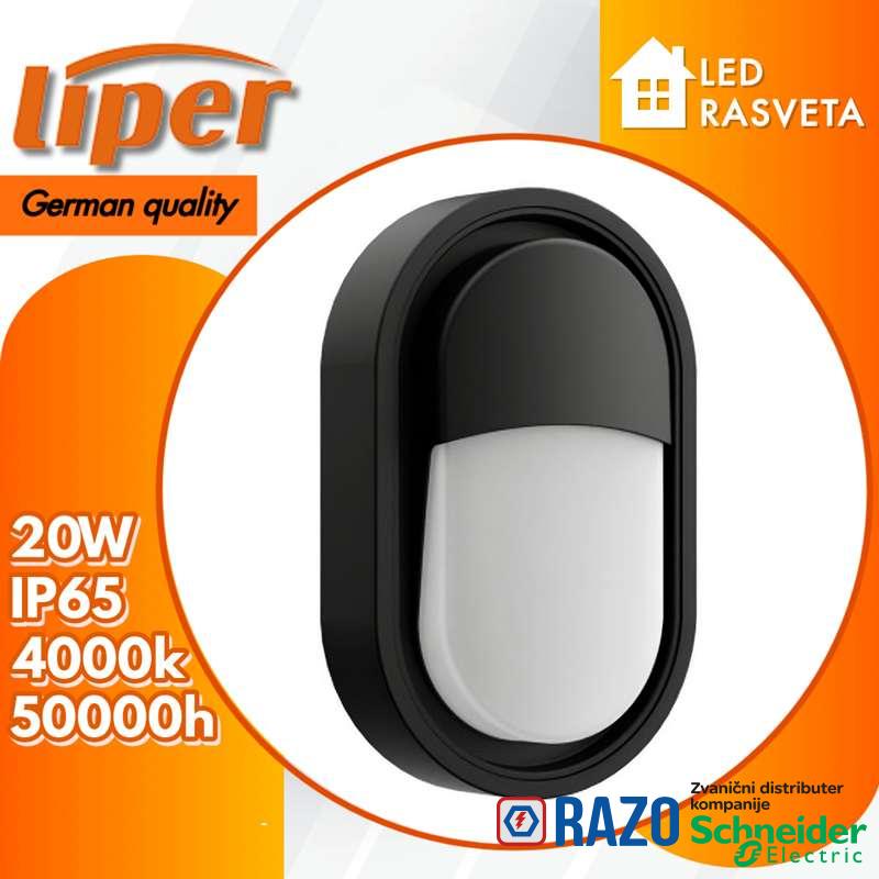 LED Svetiljka zidna sa senzorom 20W 4000K IP65 
