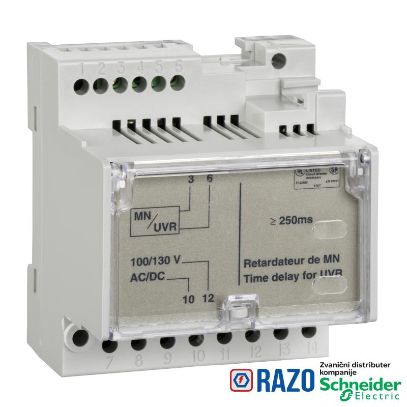 nepodesivi vremenski relej za podnaponski okidač MN - 200/250 V AC/DC 