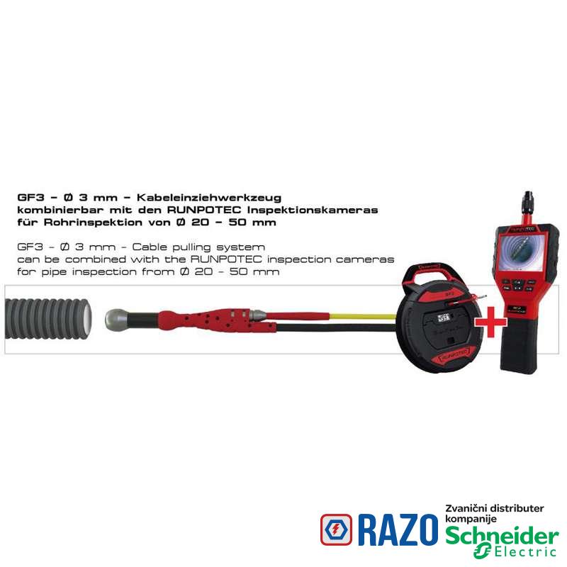 GF3 Fiberglass sajla sa digitalnim meračem 