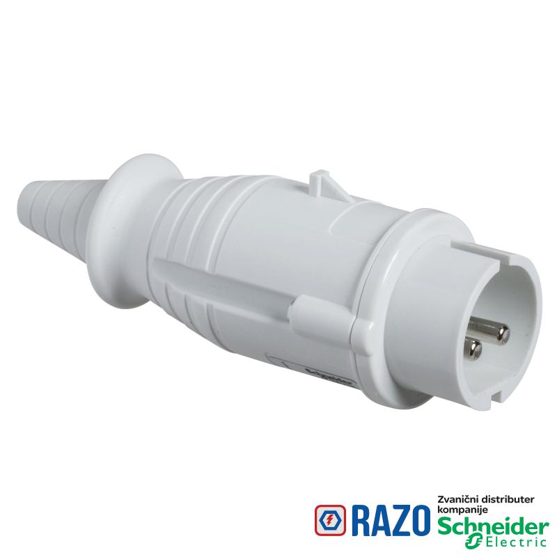 PratiKa Wander utikač - ravni - 16 A - 2P - 40...50 V AC - IP44 