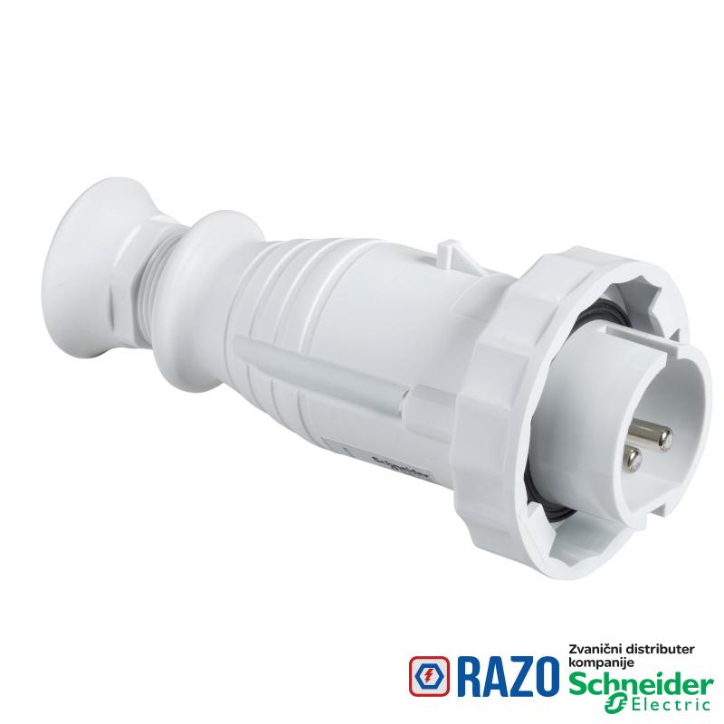 PratiKa Wander utikač - ravni - 32 A - 2P - 40...50 V AC - IP67 