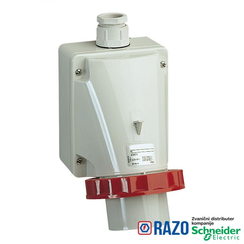 PratiKa industrijski utikač - 32 A - 3P + N + E - 380...415 V AC - IP67 