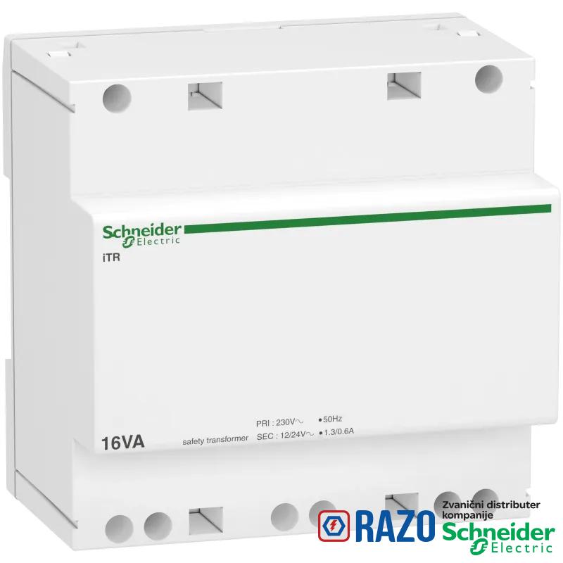 modularni sigurnosni transformator iTR - 230 V 50..60 Hz - izlaz 12..24 V - 16VA 