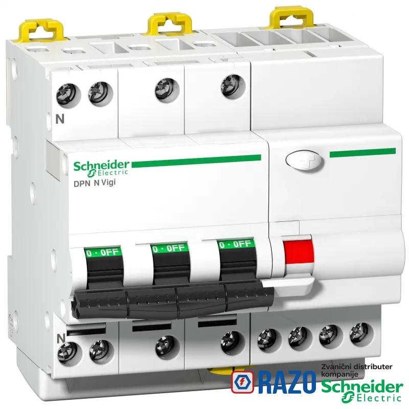 prekidač diferencijalne zaštite - DPN N Vigi - 3P + N - 40A - 30mA - klasa AC 