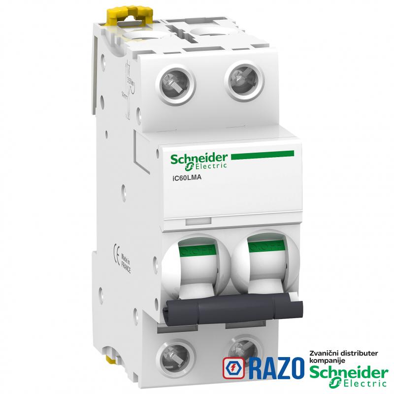 iC60L - automatski prekidač - 2P - 12.5A - MA kriva 