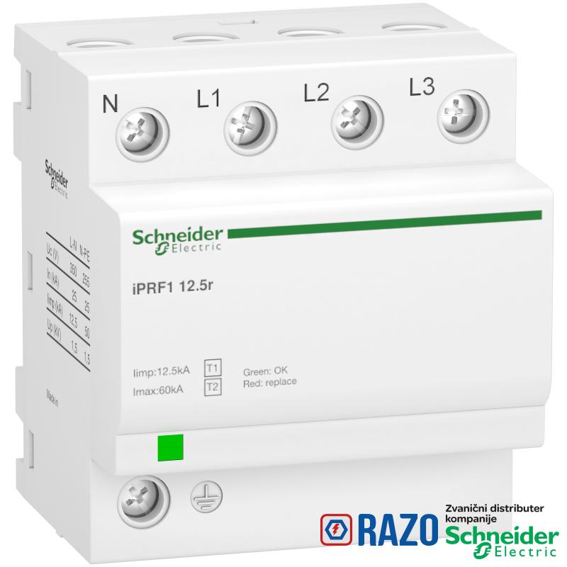 iPRF1 12.5r modularni odvodnik prenapona - 3P + N - 350V - sa daljinskom signal. 