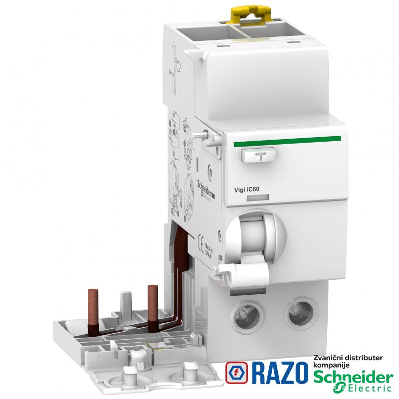 Vigi iC60 - dodatak diferencijalne zaštite - 2P - 40A - 300mA - AC tip 