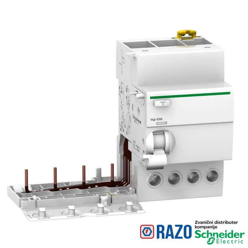 Vigi iC60 - dodatak diferencijalne zaštite - 4P - 25A - 100mA - AC tip 