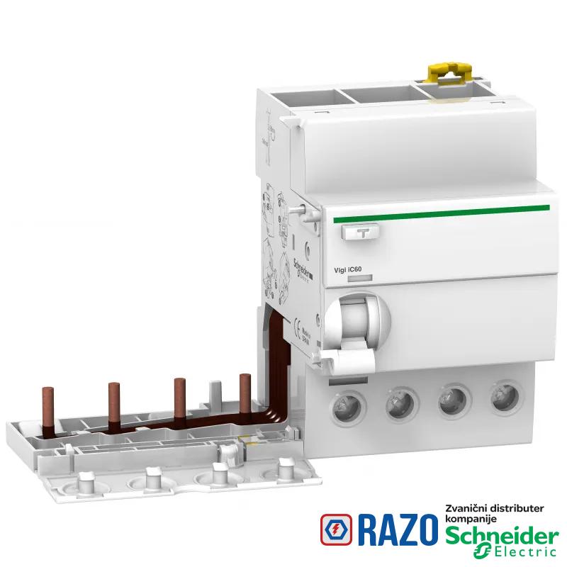 Vigi iC60 - dodatak diferencijalne zaštite - 4P - 63A - 100mA - AC tip 