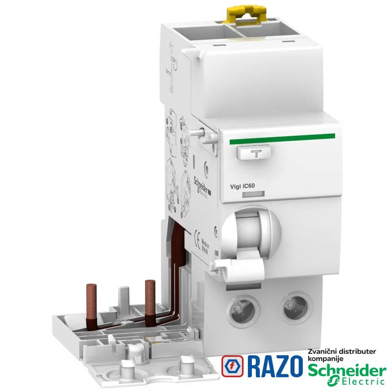 Vigi iC60 - dodatak diferencijalne zaštite - 2P - 40A - 500mA - AC tip 