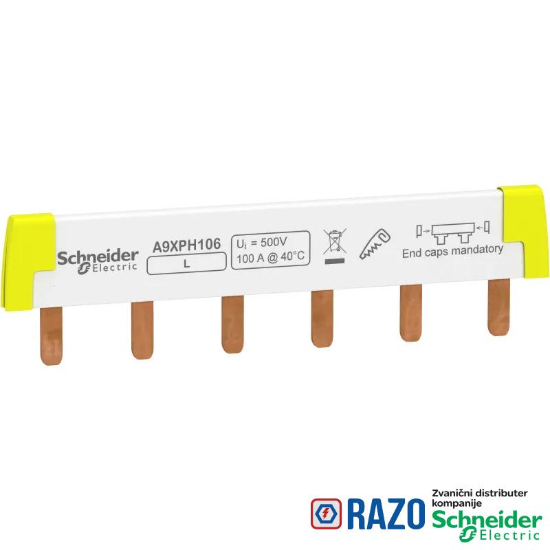 češljasta sabirnica - lako sečenje - Acti 9 1P 6 modula 100A 