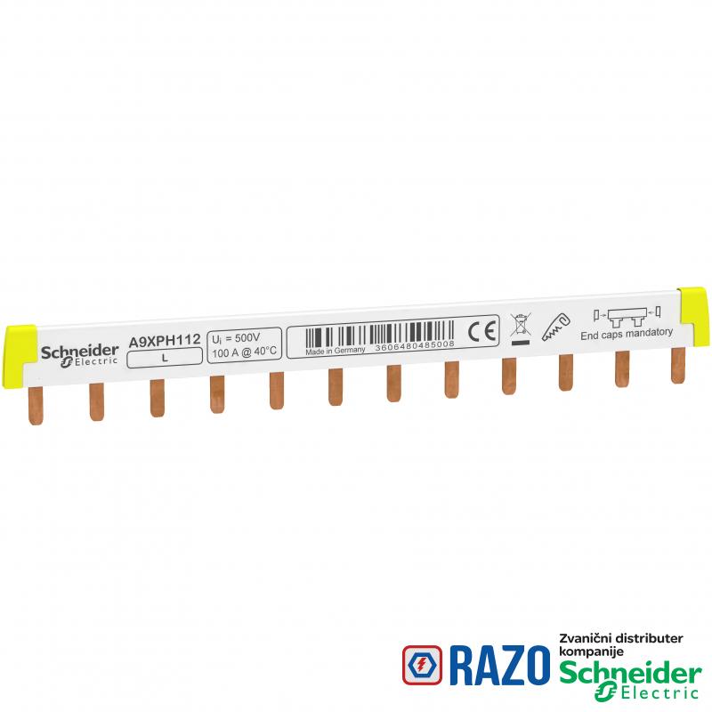 češljasta sabirnica - lako sečenje - Acti 9 1P 12 modula 100A 