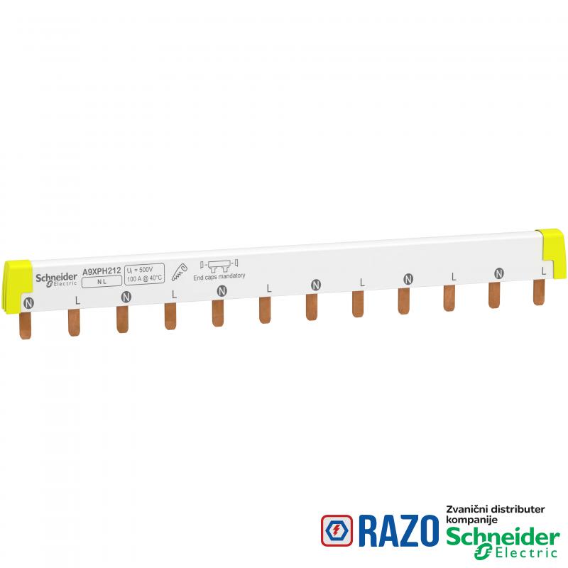 češljasta sabirnica - lako sečenje - Acti 9 2P 12 modula 100A 