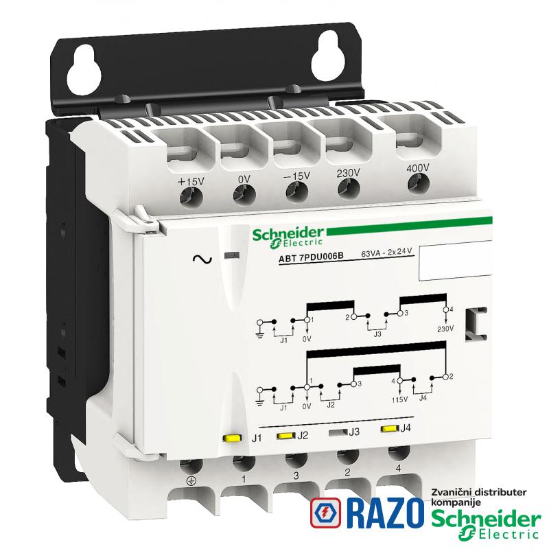 naponski transformator - 230..400 V - 2 x 24 V - 40 VA 
