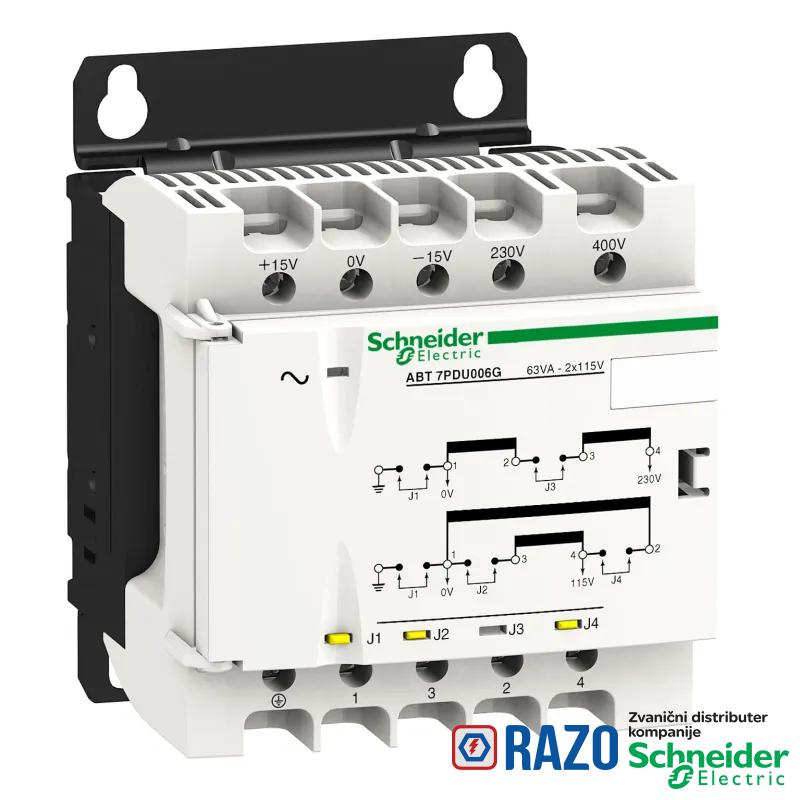 naponski transformator - 230..400 V - 2 x 115 V - 40 VA 