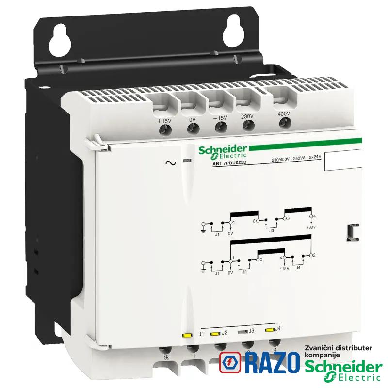 naponski transformator - 230..400 V - 2 x 24 V - 250 VA 