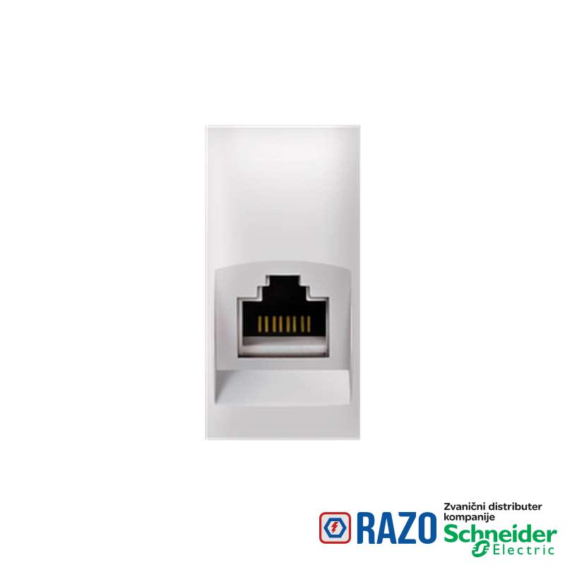 Priključnica komunikacijska Keystone RJ45 Cat6A FTP Bela 