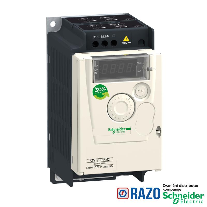frekventni regulator ATV12 - 0.18kW - 0.25hp - 200..240V - 3-fazno 
