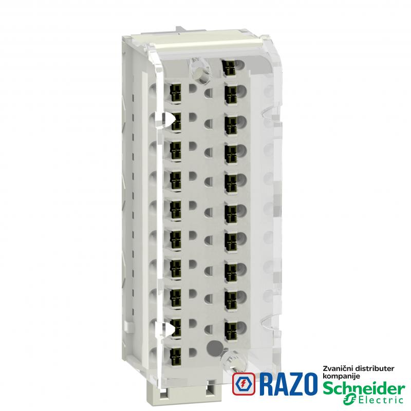 odvojivi opružni priključni blok 20 tačaka - 1 x 0.34..1 mm² 