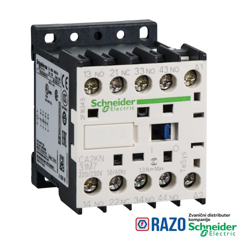 TeSys K pomoćni kontaktor - 3 NO + 1 NC - <= 690 V - 220...230 V AC kalem 