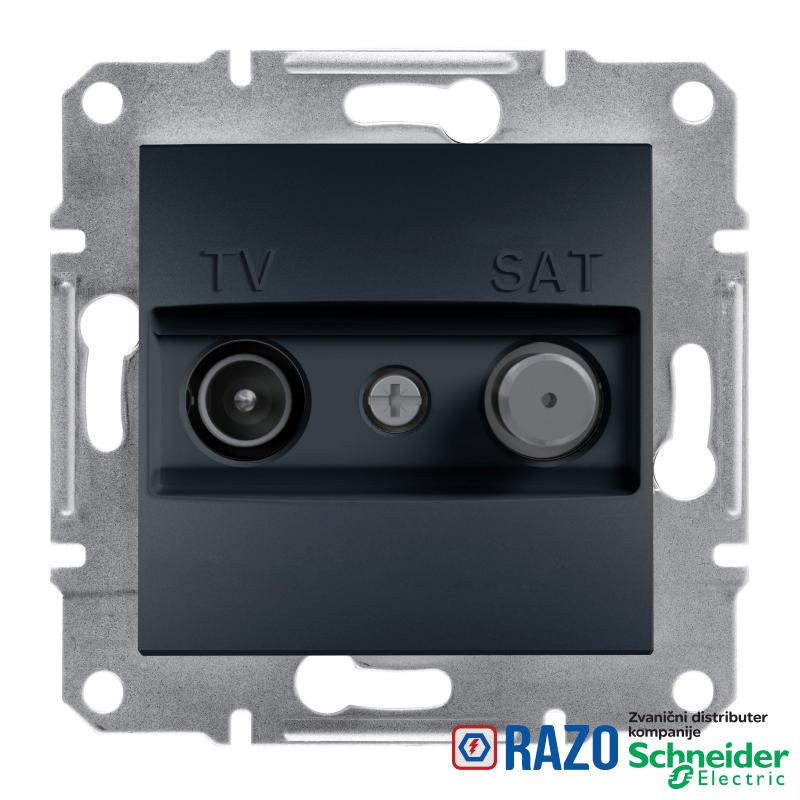 TV-SAT prolazna utičnica (4dB), bez rama, antracit 