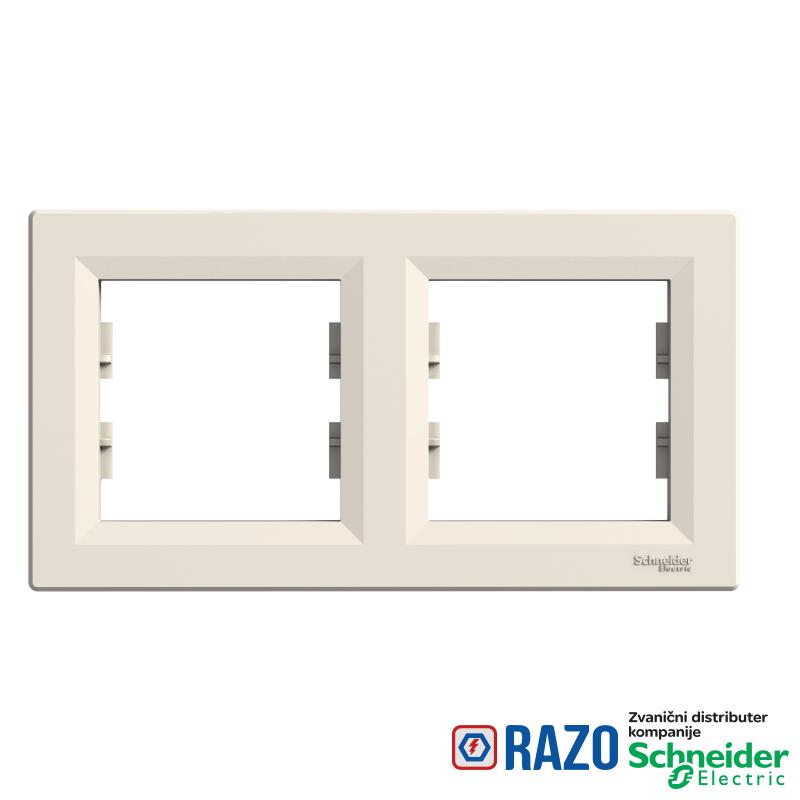 Asfora - horizontalni ram za 2 elementa - krem 
