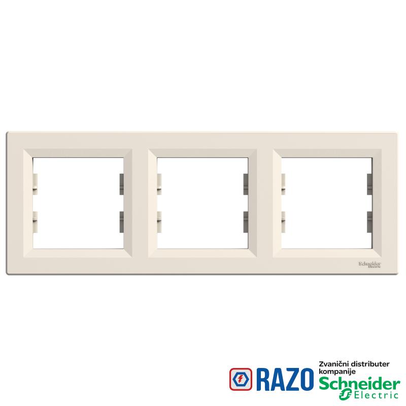 Asfora - horizontalni ram za 3 elementa - krem 