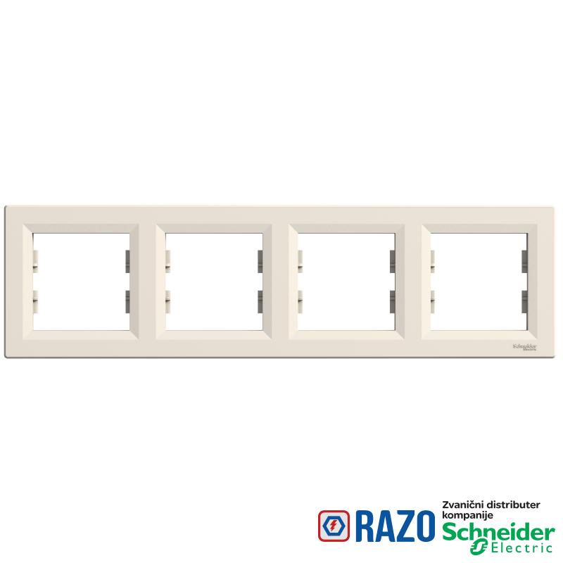 Asfora - horizontalni ram za 4 elementa - krem 