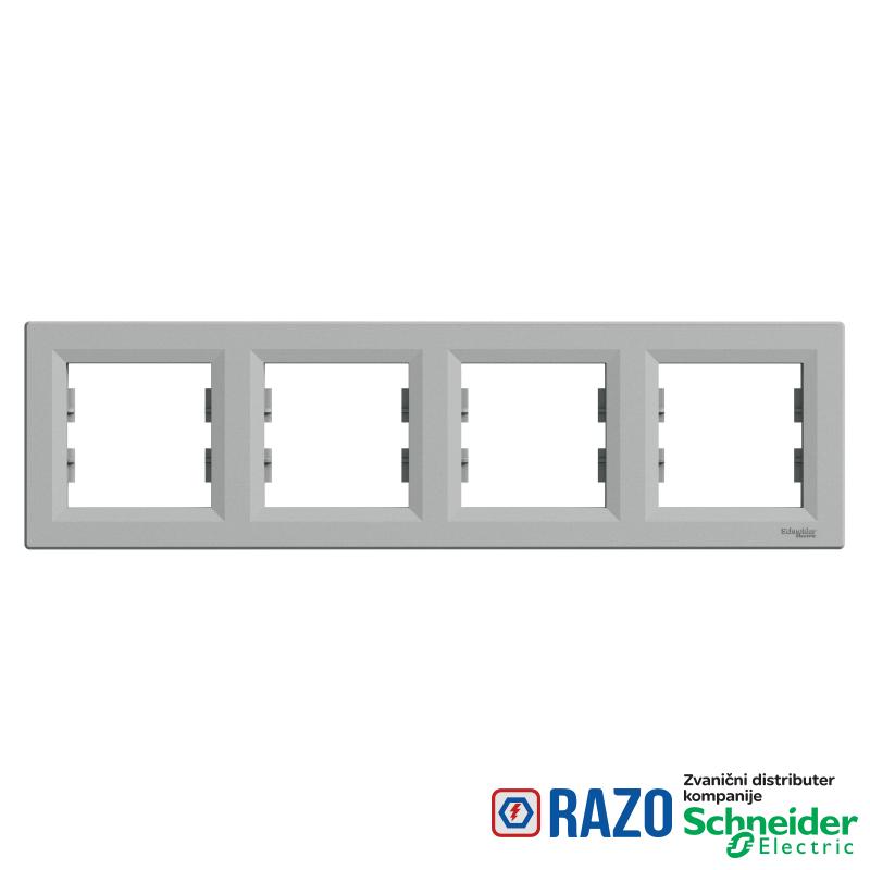 Asfora - horizontalni ram za 4 elementa, aluminijum 