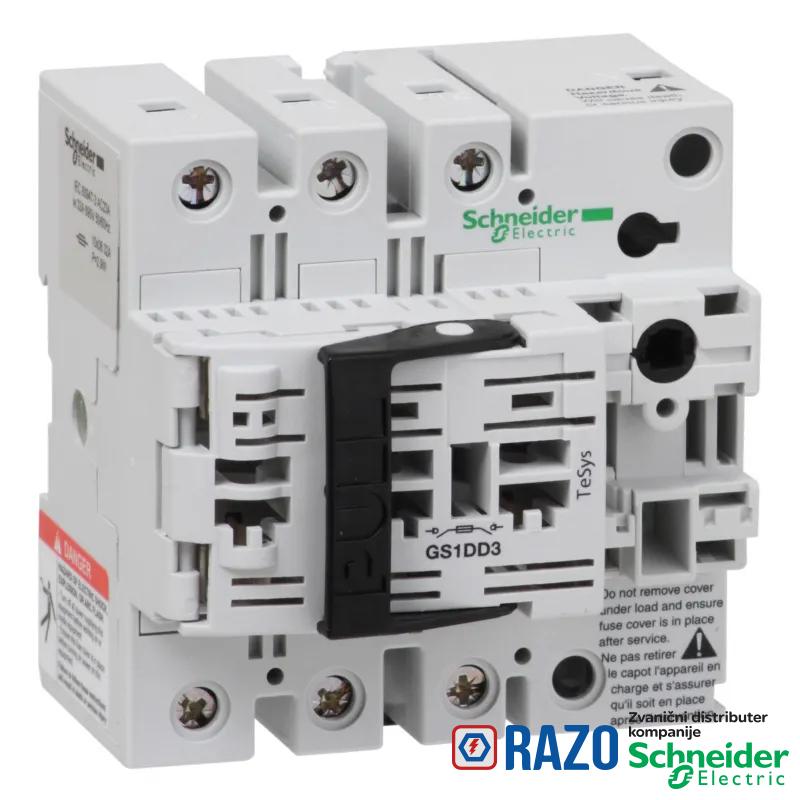 TeSys GS - rastavljač sa osiguračima - 3 P - 32 A - NFC 10 x 38 mm 