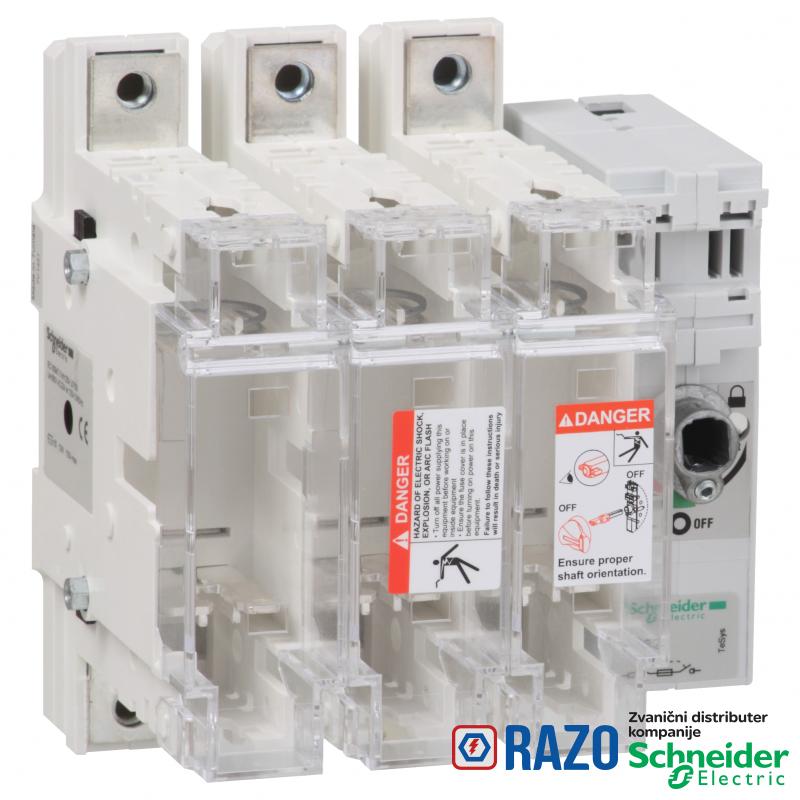 TeSys GS - rastavljač sa osiguračima - 3 P - 160A - DIN 0 