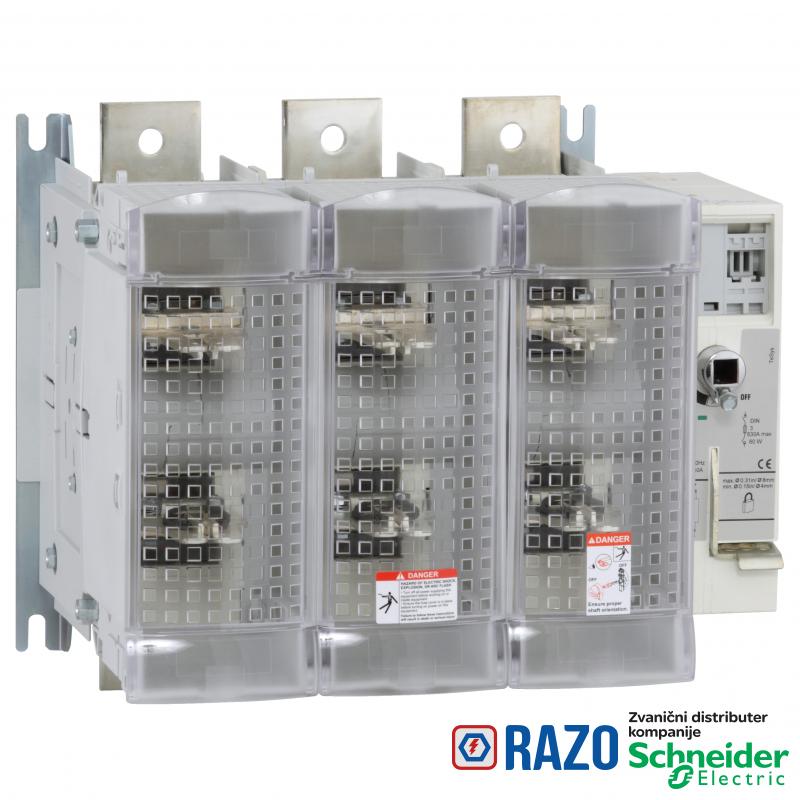 TeSys GS - rastavljač sa osiguračima - 3 P - 630A - DIN 3 