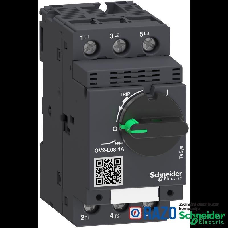 TeSys GV2 - prekidač - prekostrujna zaštita - 4 A - vijčani priključak 