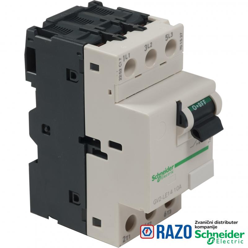 TeSys GV2 - prekidač - prekostrujna zaštita - 10 A - vijčani priključak 